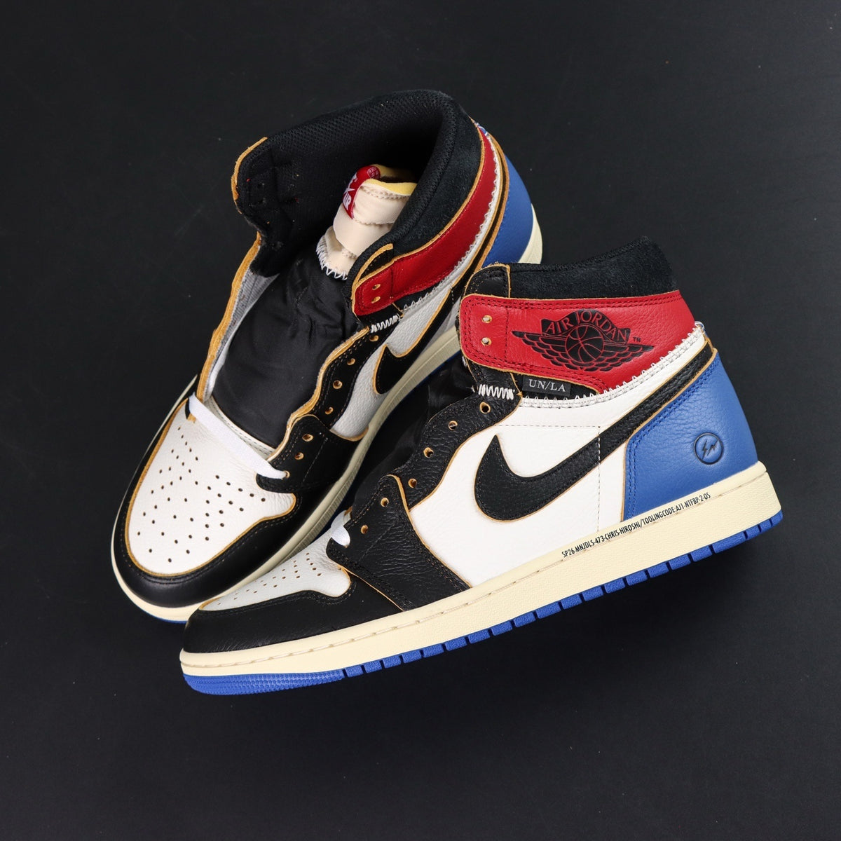 Air Jordan 1 Retro High OG SP Fragment x Union LA Varsity Red Sport Royal